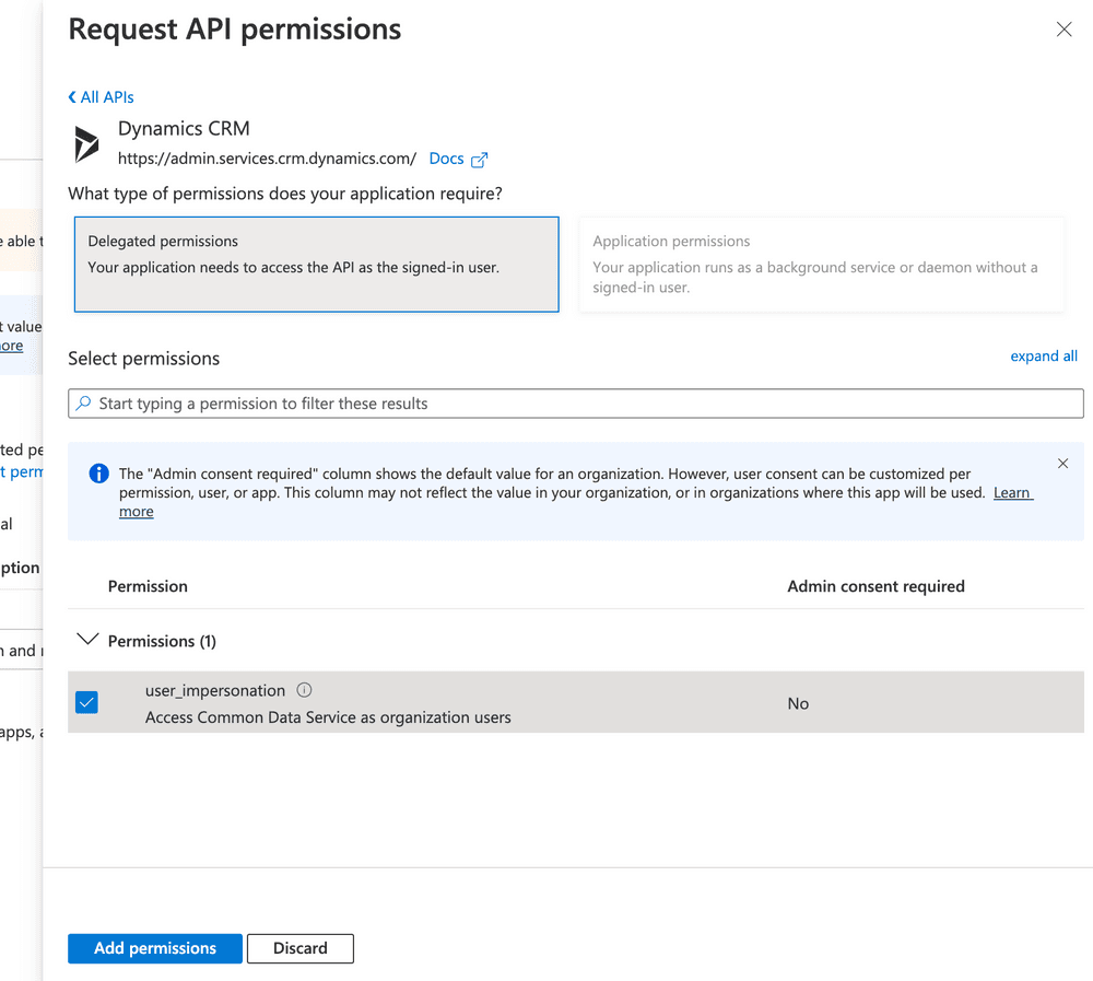 11. You can also grant admin consent for your organization by clicking,