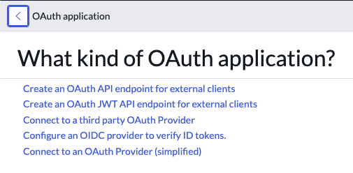 Create an OAuth API endpoint for external clients