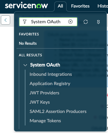 System OAuth