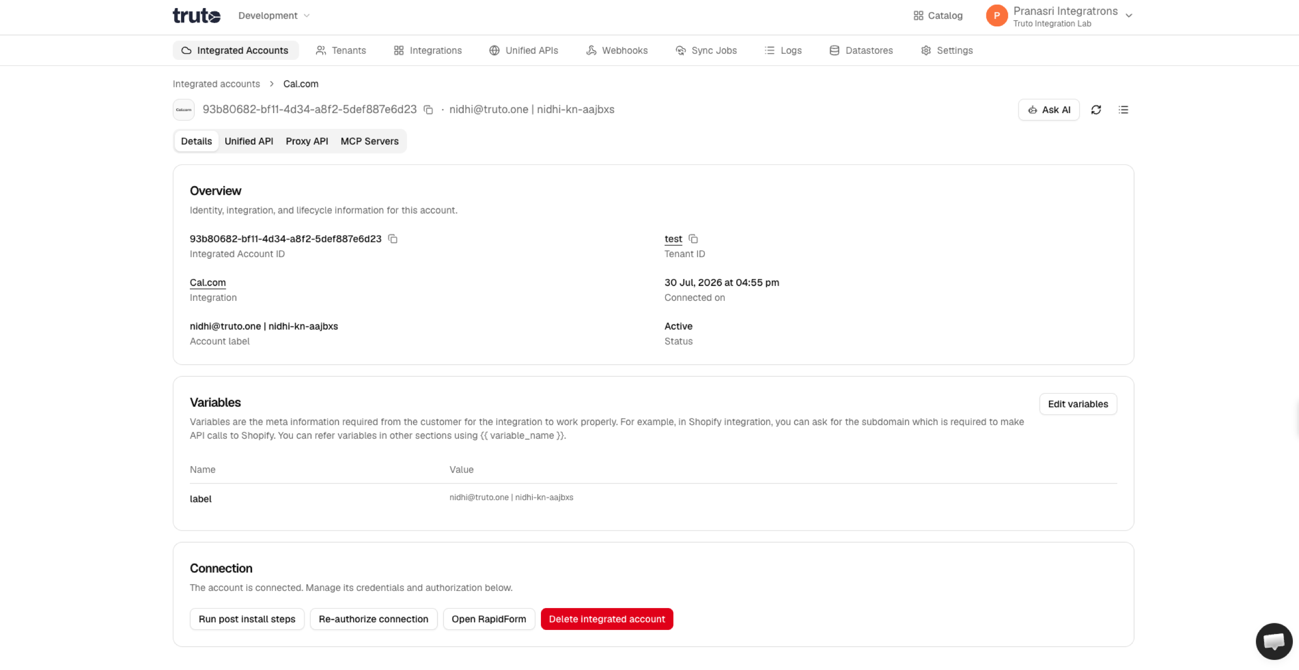 Re-authorize connection