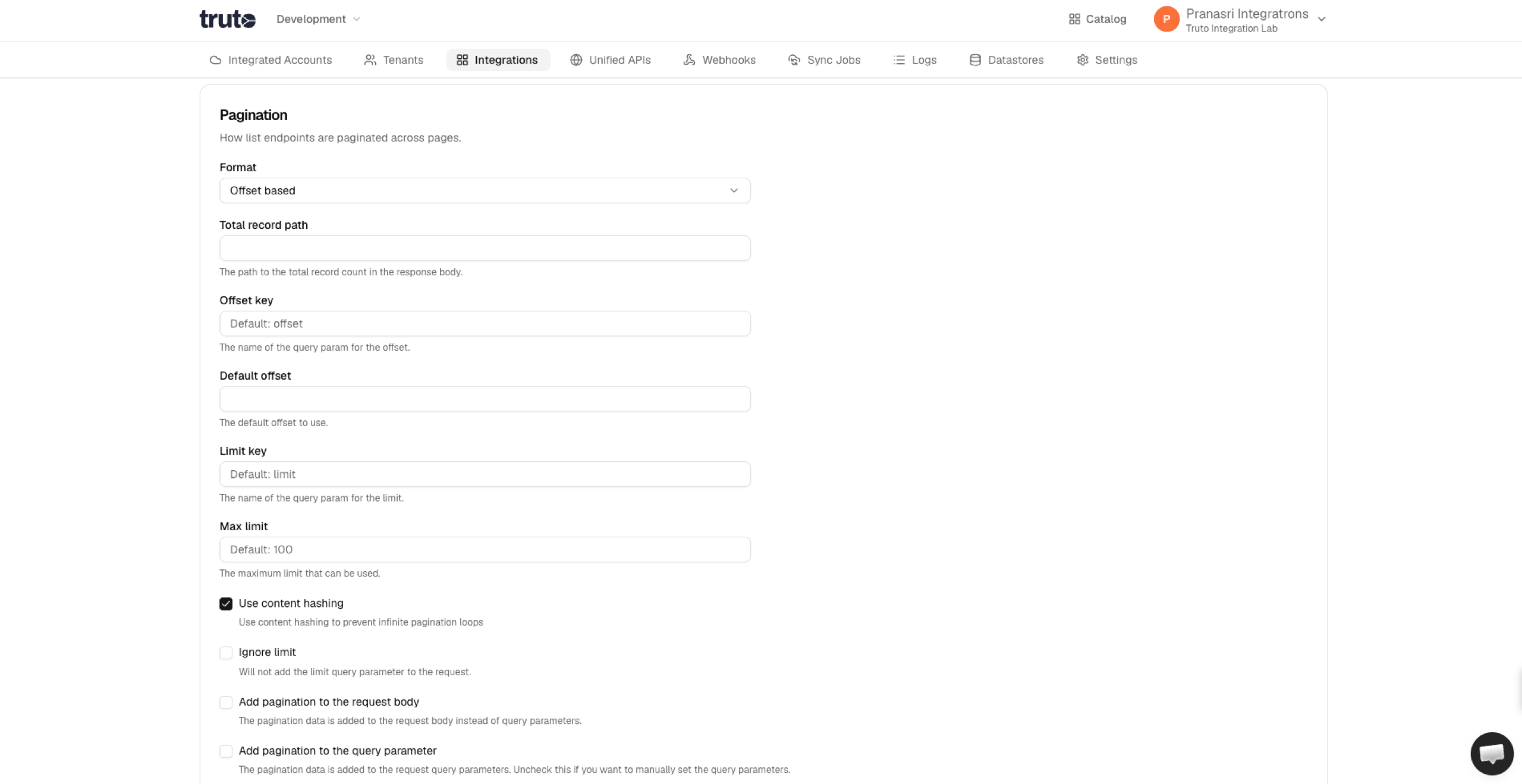 Offset Pagination