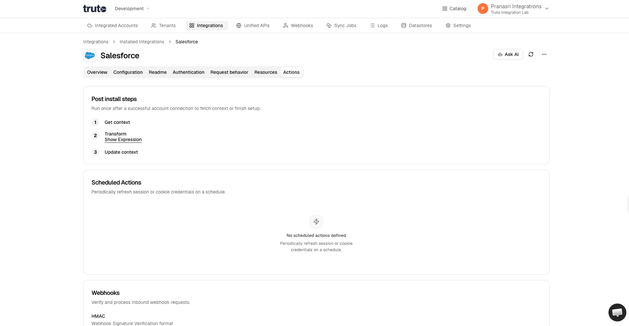 Salesforce Actions