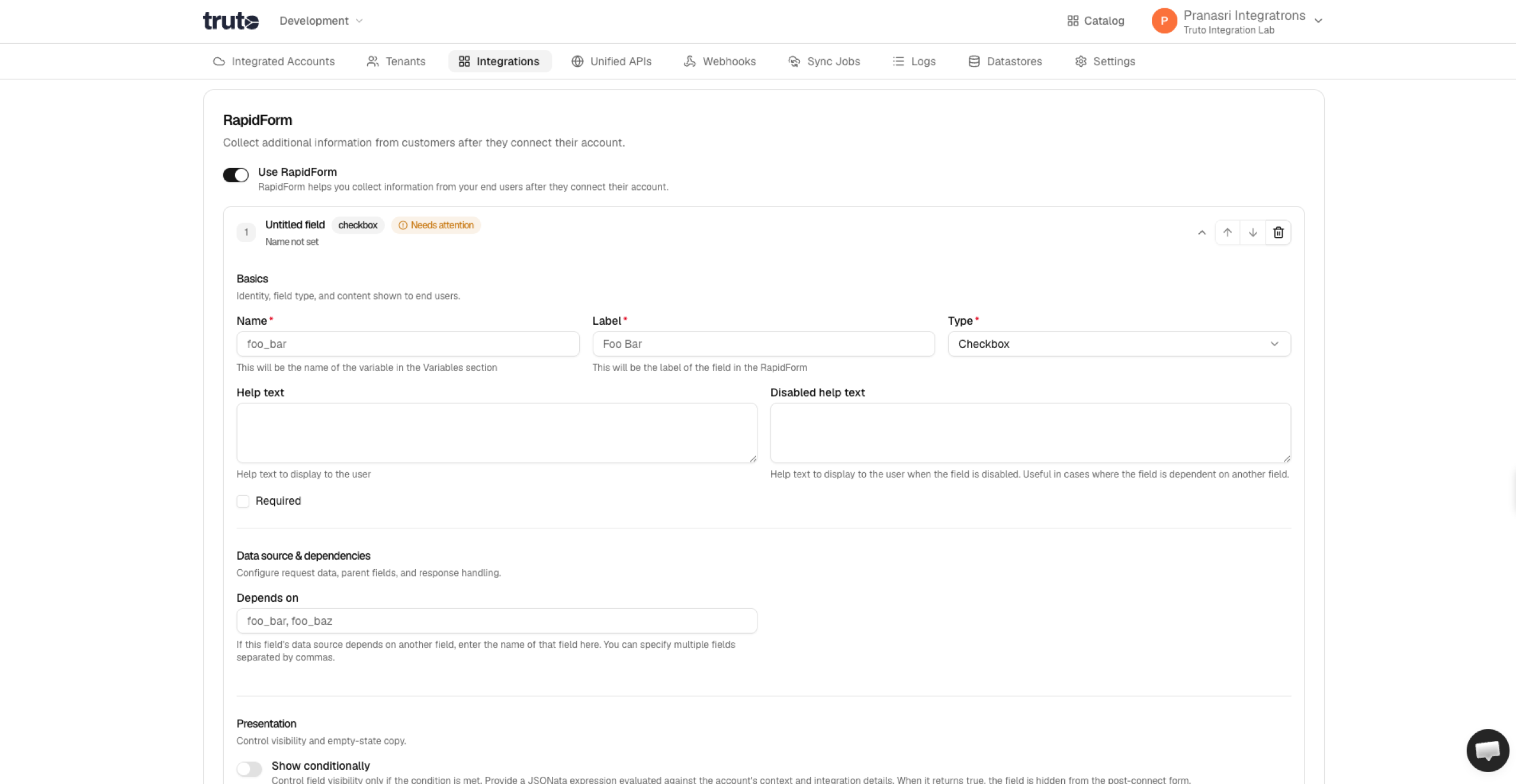 Checkbox Field