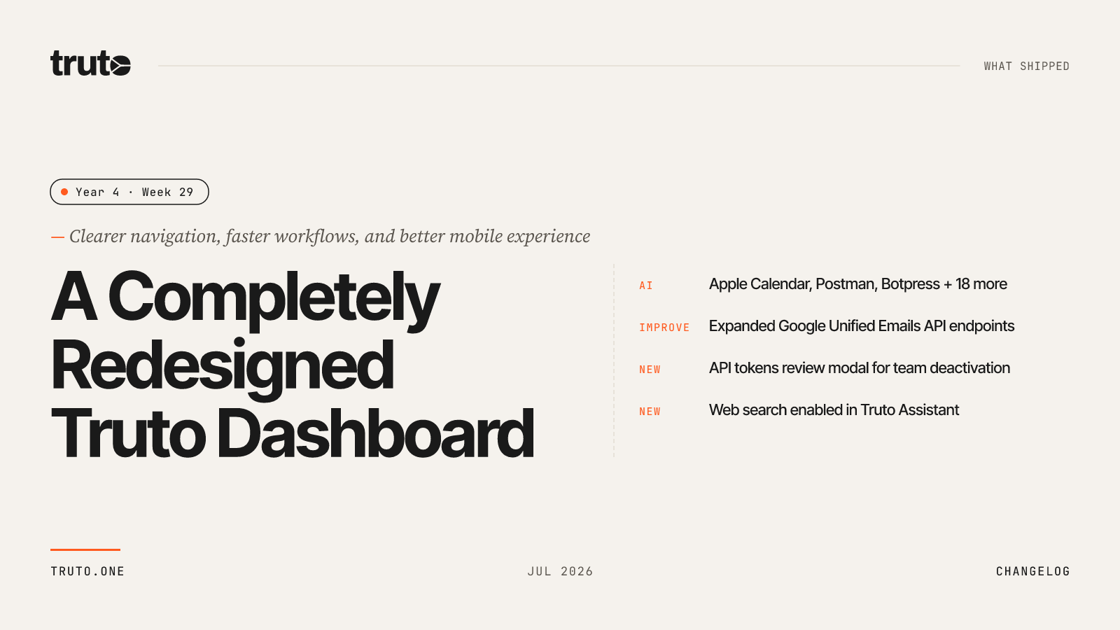 A Completely Redesigned Truto Dashboard — Truto product update