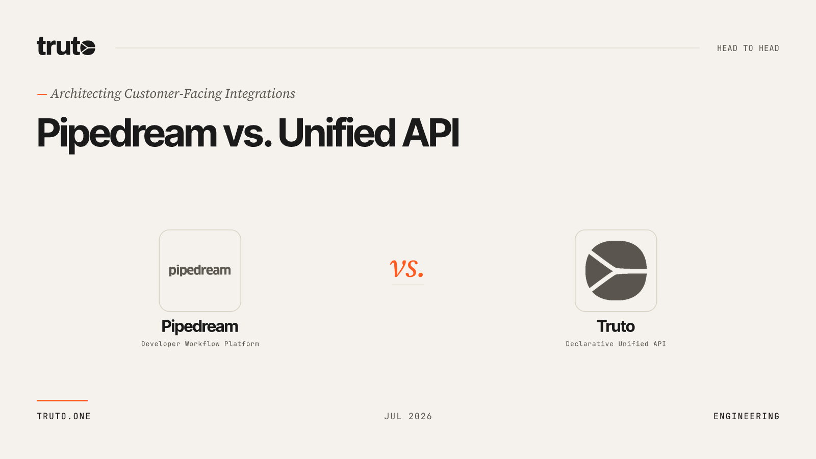Pipedream vs Unified API: Architecting Customer-Facing Integrations (2026)
